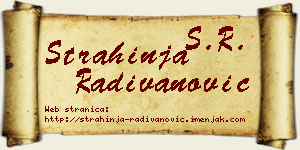 Strahinja Radivanović vizit kartica